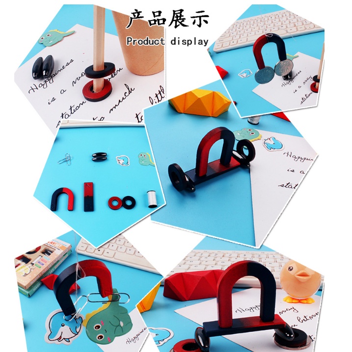 Bộ Đồ Chơi Vật Lý Nam Châm 10 chi tiết Thú Vị Cho Bé