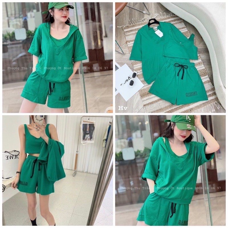 B441- SET ĐÙI NỮ 3CT XANH GANNI