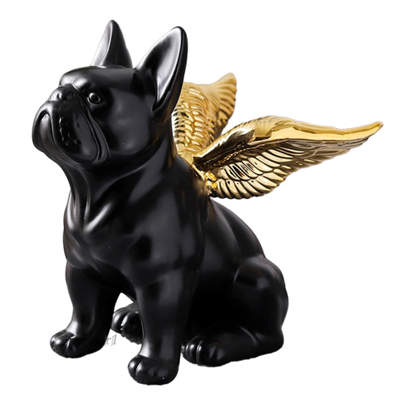 Tượng Chó Bull Đang Ngồi Bằng Sứ Dùng Trang Trí Nhà Cửa
