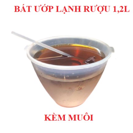 BÁT ƯỚP RƯỢU LẠNH TIỆN LỢI 1.2L KÈM MUỖNG MÚC RƯỢU [NHỰA]