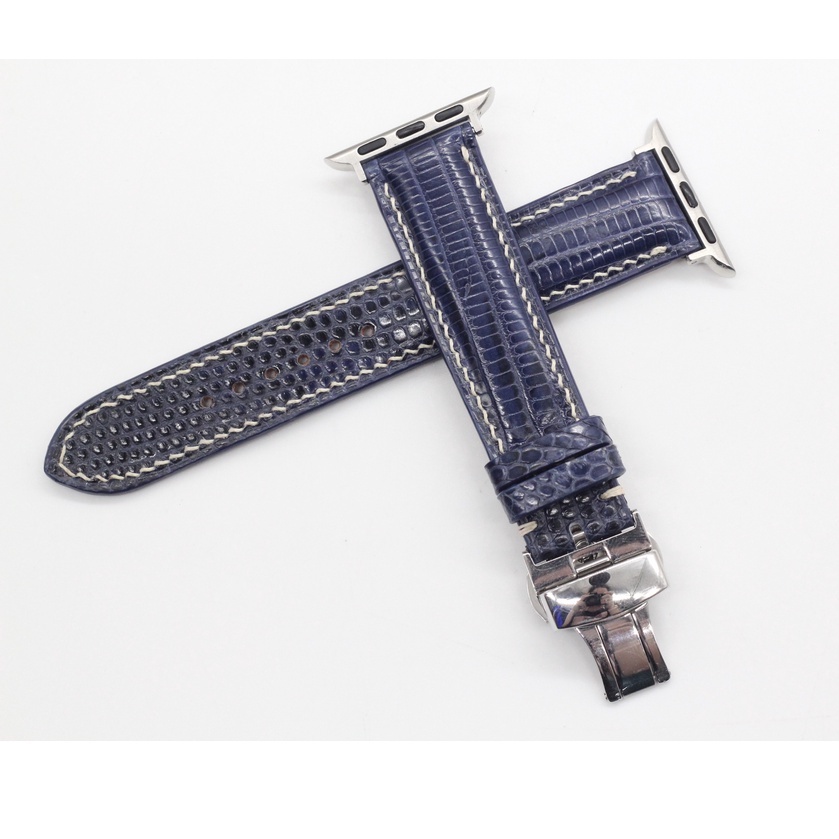 [Khóa Gập] Dây Đeo Thay Thế  Apple Watch Da Kỳ Đà Được Hoàn Thiện Thủ Công Phù Hợp Với Các Dòng Series 2,3,4,5,6,7,SE