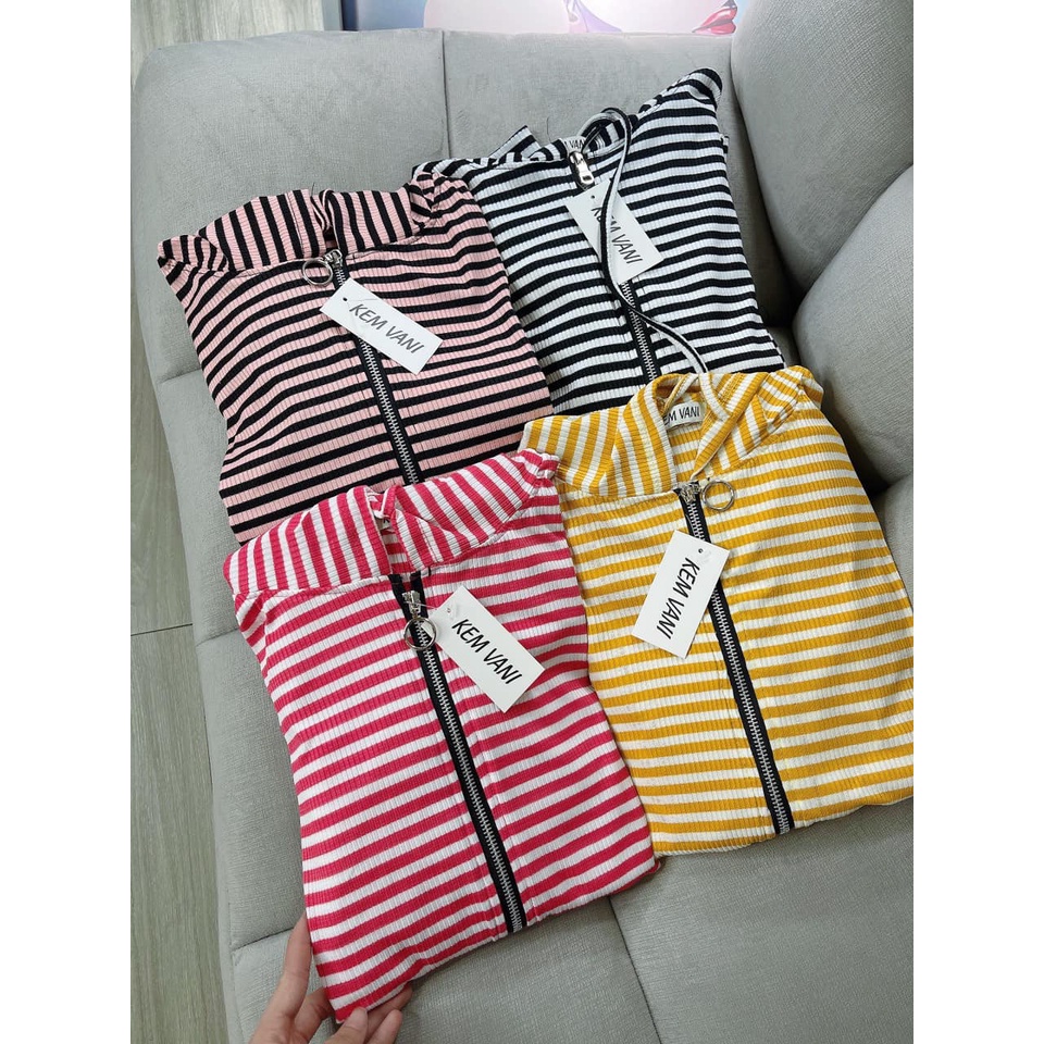 Đồ bộ nữ, set đồ bộ quần ống loe đai cao, áo ôm dài tay lai bầu phối nón và dây kéo vải thun cotton gân borip dầy dặn