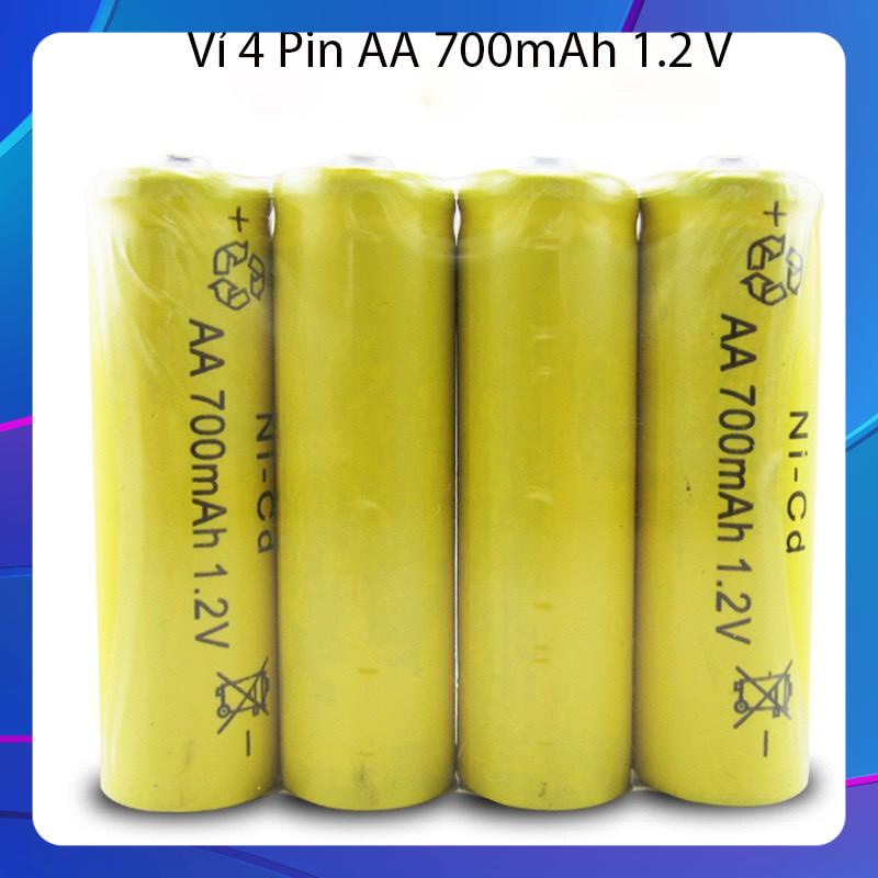 Vỉ 4 Viên Pin Sạc Vàng AA 700mAh