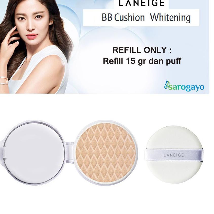 X (Hàng Mới Về) Phấn Nước Bb Laneige Làm Trắng Chống Nắng Spf 50 15g + Mút Trang Điểm