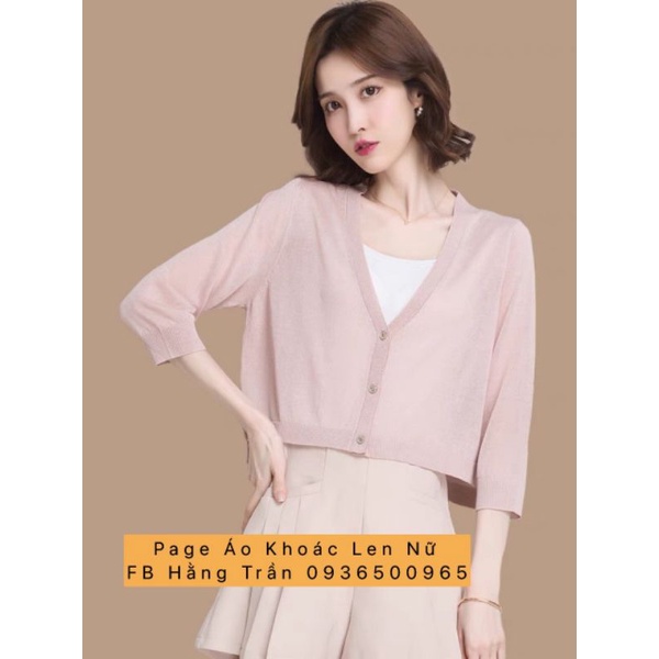 Áo khoác len mỏng dáng lửng hàng cao cấp tay lỡ.