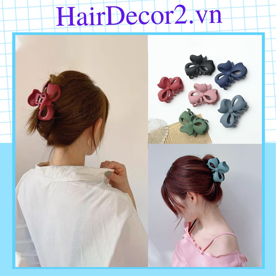 Kẹp tóc càng cua nhựa nhám cỡ lớn đơn giản cho nữ ( có ảnh/video thật shop tự quay )