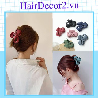Kẹp tóc càng cua nhựa nhám cỡ lớn đơn giản cho nữ