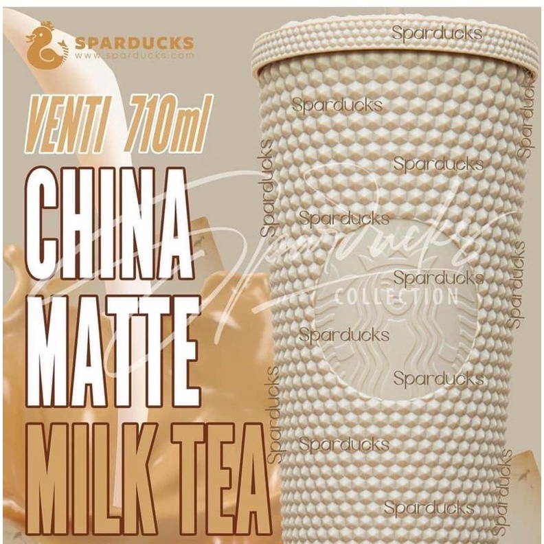 Ly studded matte Milk Tea china starbucks 2022