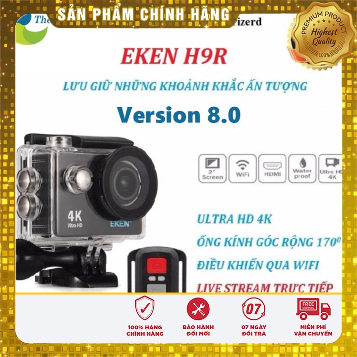 [Sale] Camera hành trình oto Eken H9/H9R ultra HD 4K wifi phiên bản mới nhất V8.1, camera hành động eken h9r .