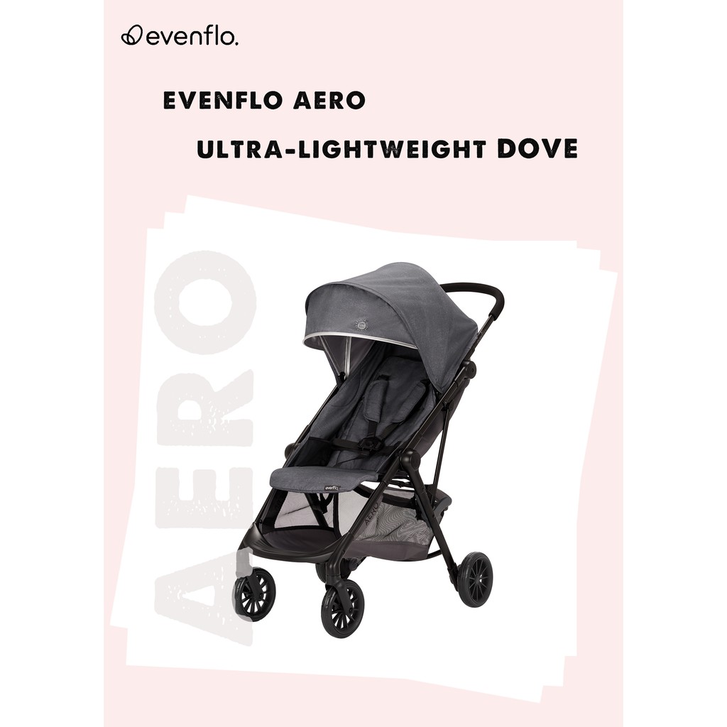 Xe đẩy du lịch Evenflo Aero siêu nhẹ bé dùng sơ sinh tới 6 tuổi