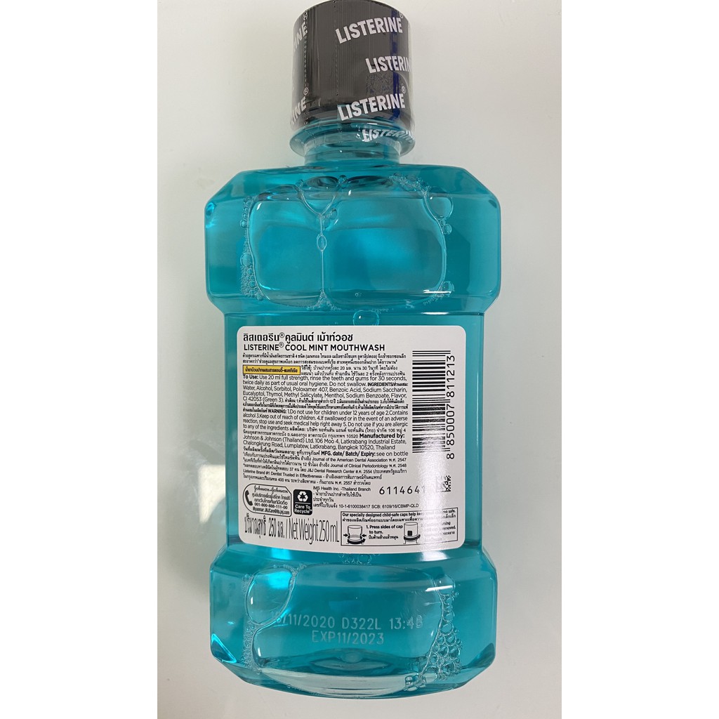 Nước Súc Miệng Diệt Khuẩn Listerine Cool Mint.Giữ Hơi Thở Thơm Mát Dài Lâu