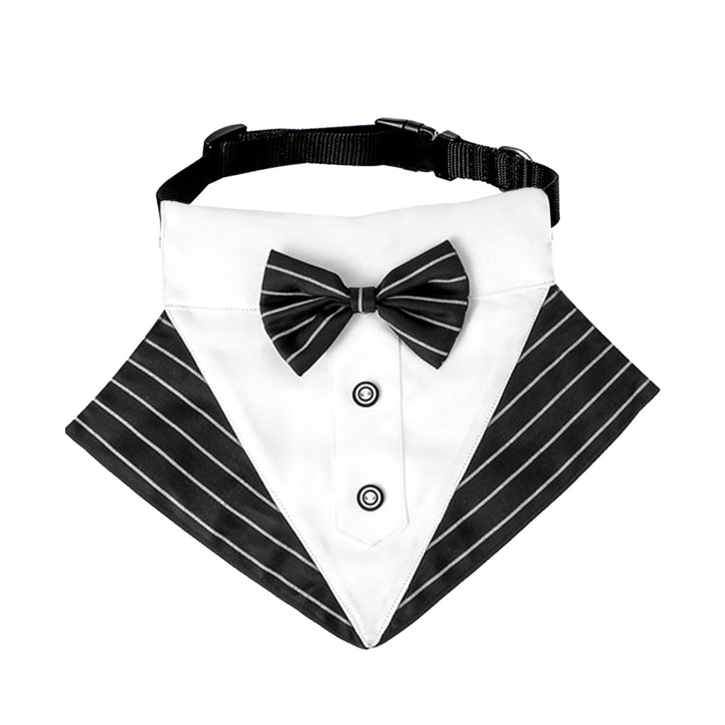 Khăn Choàng Cổ Tuxedo Hình Tam Giác Mềm Mại Và Bền Đính Nơ Cho Thú Cưng