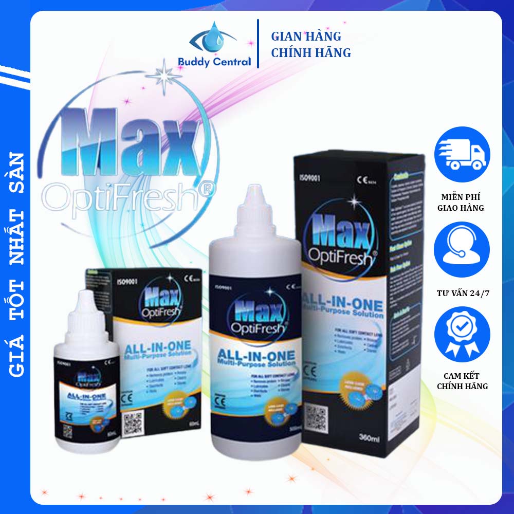 Nước ngâm lens kính áp tròng Max Optifresh 60ml