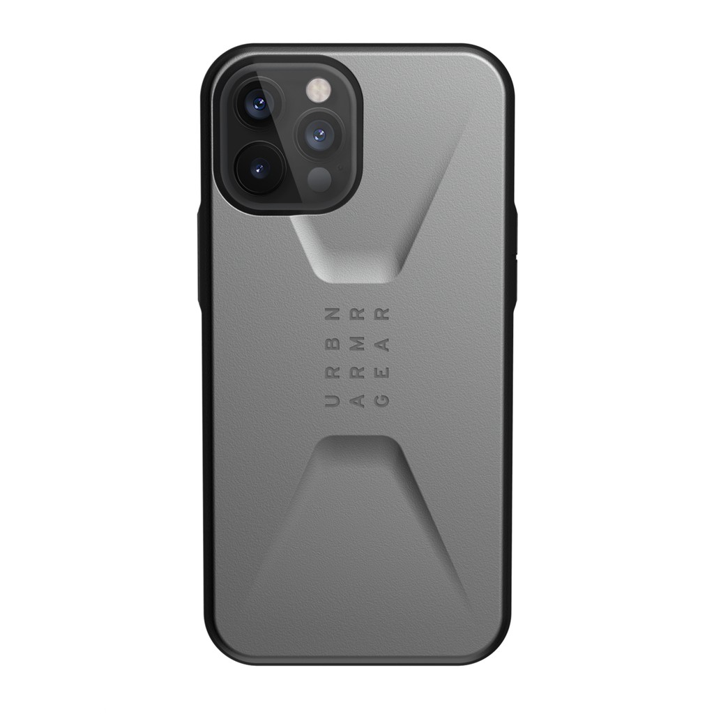 UAG Civilian Series Phone Ốp lưng iphone 12 Pro Max / 12 Pro / 12 / 12 Mini Protective Cover with Sleek Ultra-Thin Military Drop Tested Ốp lưng iphone Casing - Silver