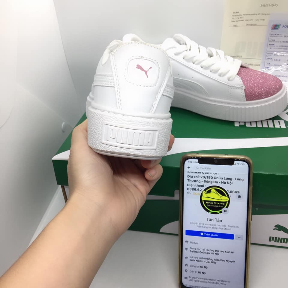 [ FREE SHIP ] giày thể thao, giày sneaker puma mũi hồng nhũ bts rsx  hàng 11 cao cấp đủ size nam nữ Jinx Store