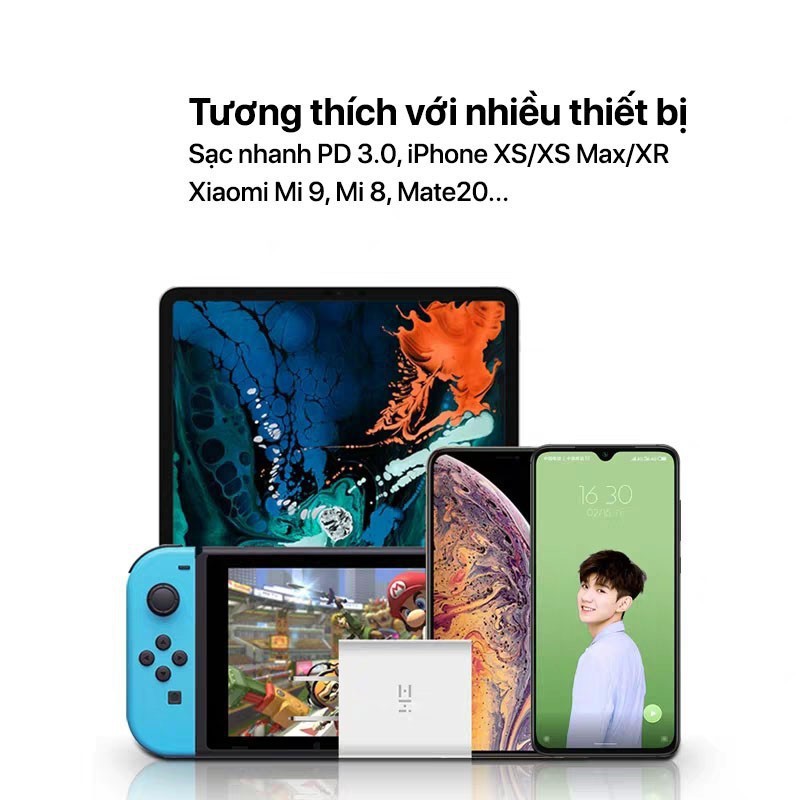 [người bán địa phương] Củ sạc nhanh PD ZMI HA716 20W / HA711 18W cho Apple, iPhone 8/XS/XS MAX/XR chuẩn MFi cổng USB Typ