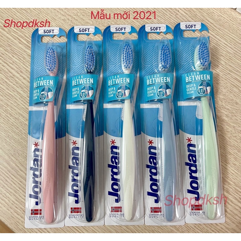 Bàn chải đánh răng jordan clean between lông mềm mẫu mơi 2021 - hàng nhập khẩu chính hãng cty dksh