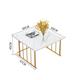 Bàn trà đôi mặt vân đá E5107 mẫu A BAT009