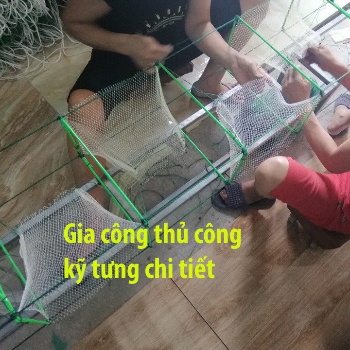 Lồng lưới bát quái chã 29 cừa ngục mắt lưới 1 cm dài 8m 9m chuyên đánh bắt cá tôm lươn trạch LDC-9