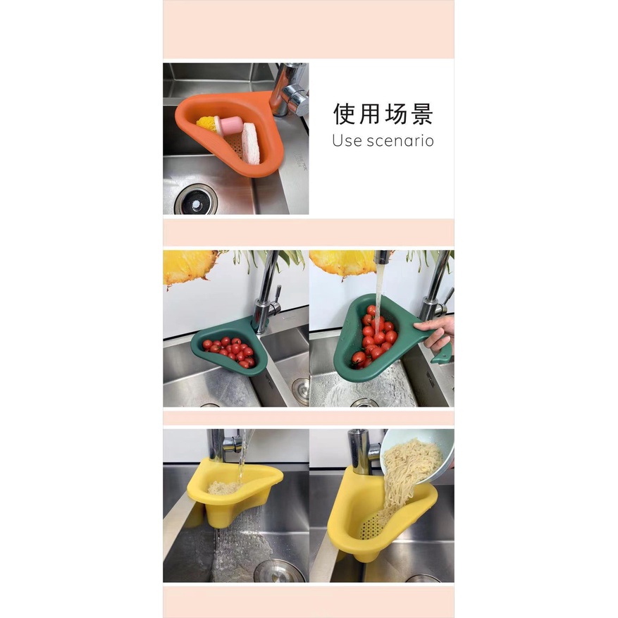 Rổ Nhựa Đựng Đồ Dùng Nhà Bếp Ráo Nước Tiện Lợi