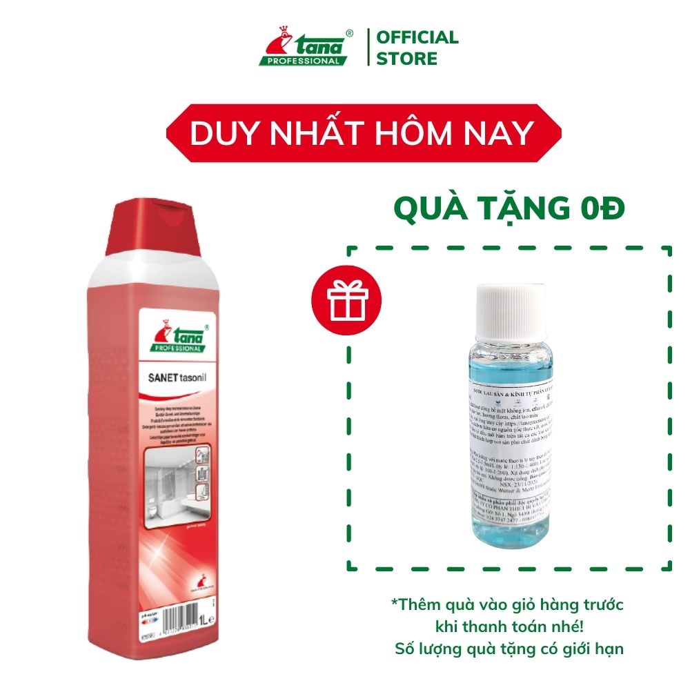 Tẩy cặn canxi SANET tasonil NHẬP KHẨU ĐỨC tẩy sạch vòi sen, vách kính, lavabo, bồn cầu nhà tắm, nhà vệ sinh
