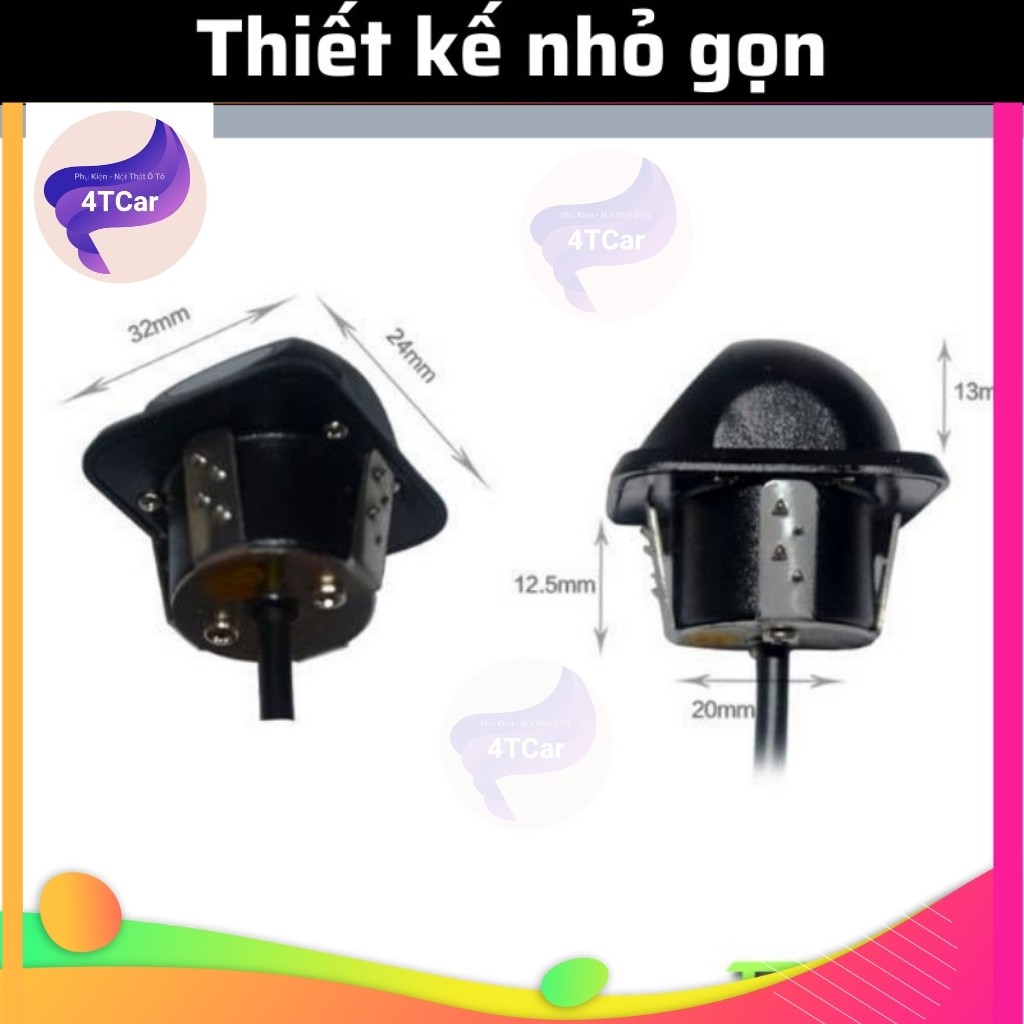 Camera cập lề mũ rơm Ahd 720P cắt dây về camera lùi, tích hợp với màn hình Android. Độ nét cao, thiết kế nhỏ gọn