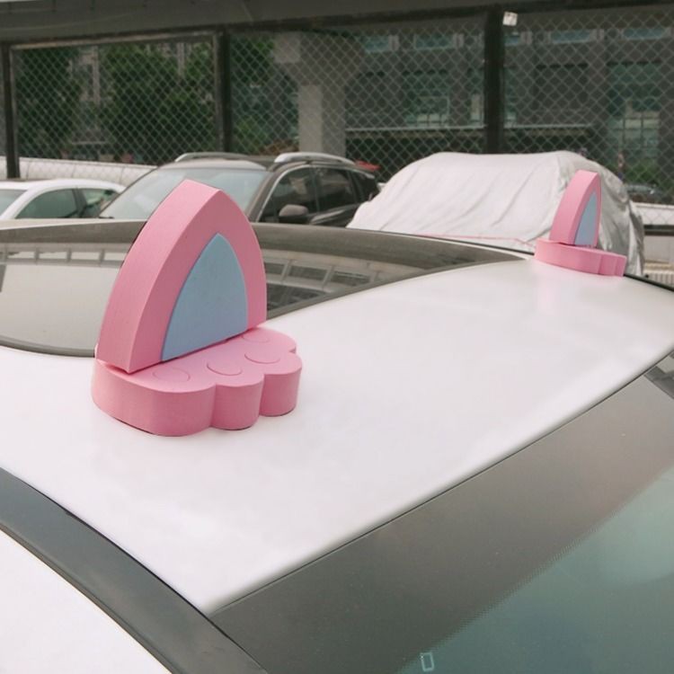 Phụ kiện tai thỏ dễ thương trang trí trần xe hơi