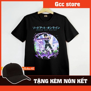 (SALE MẠNH) Áo thun Anime Sword Art Online Kirito aka Kirigaya Kazuto màu đen