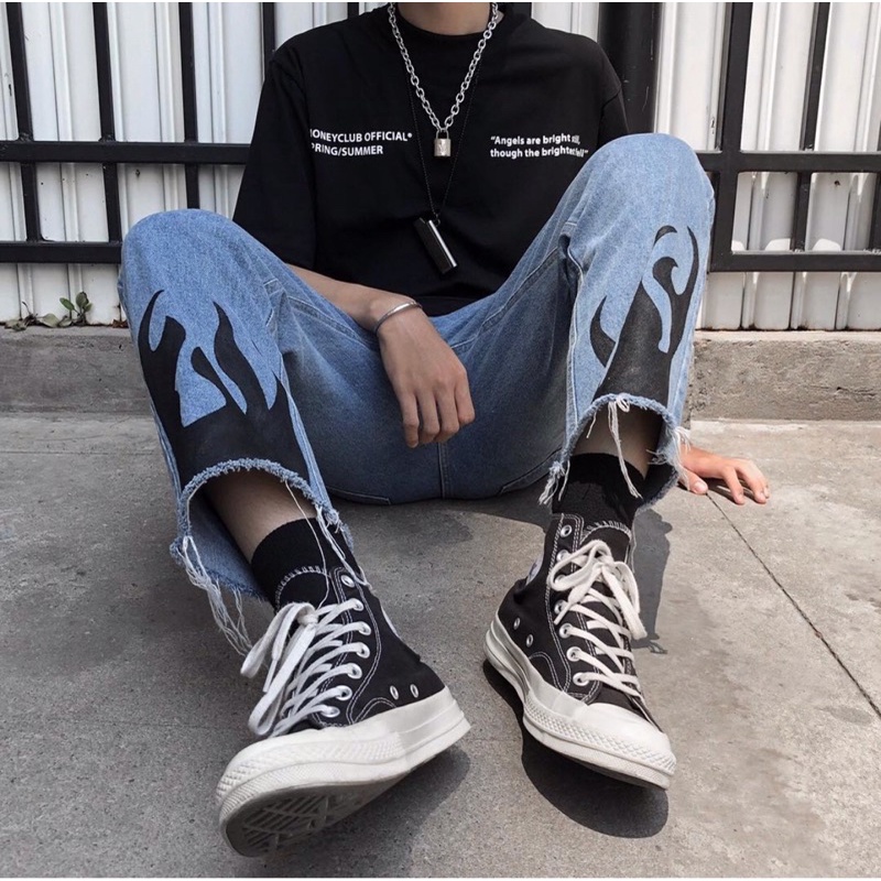Quần Black Fire Jeans - Weirdosaigon Brand