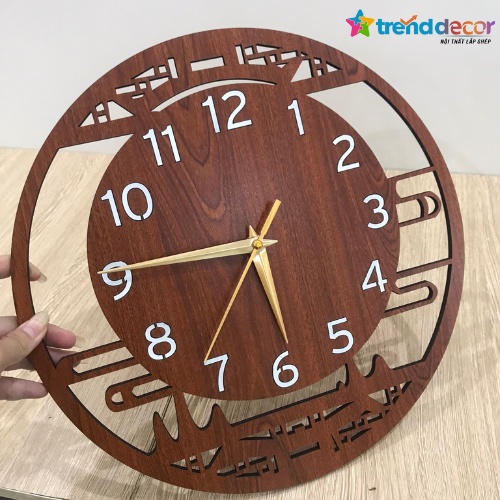 Đồng Hồ Gỗ Decor Đồng Hồ Treo Tường Phong Cách Truyền Thống Trang Trí Nhà Cửa Nội Thất