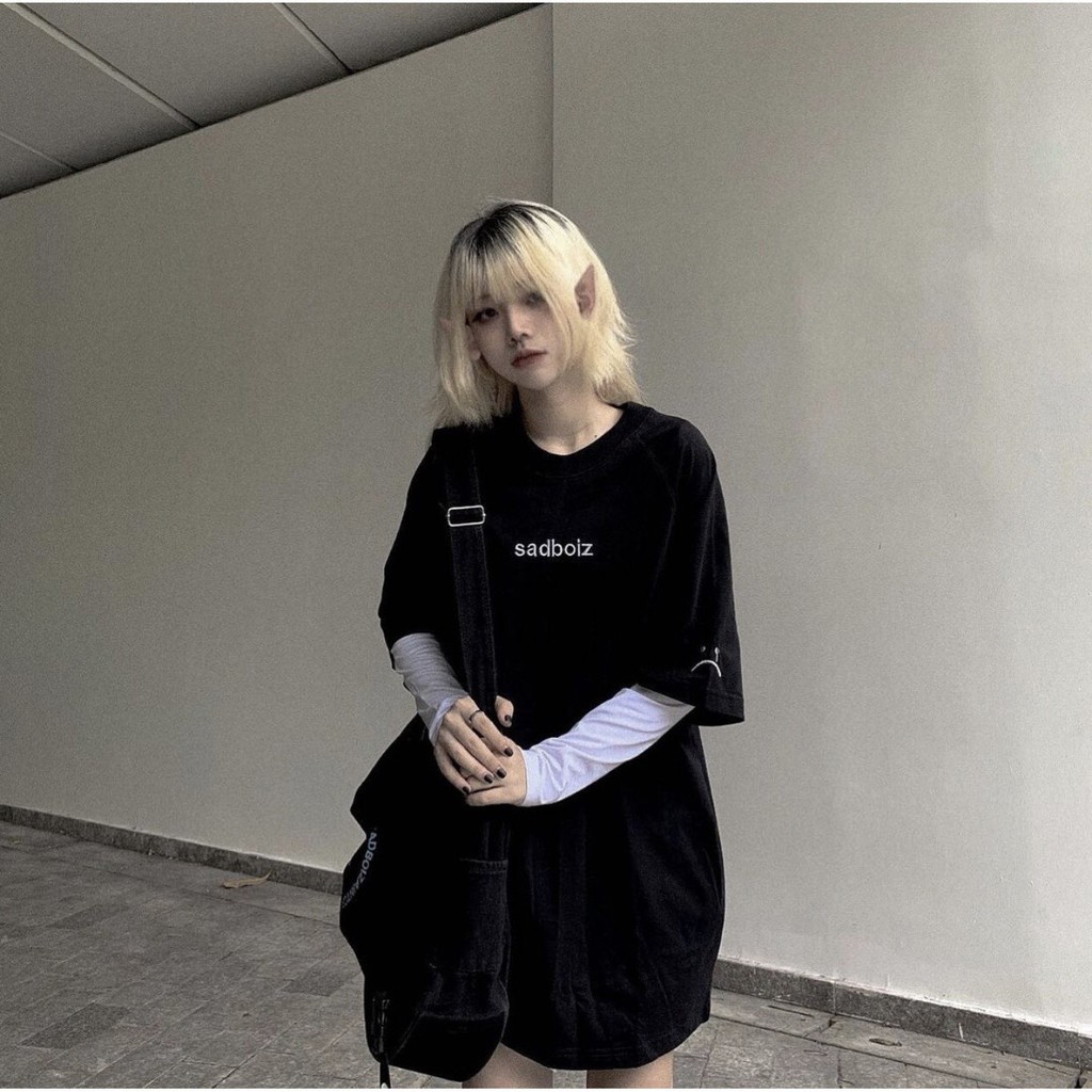Áo Thun Form Rộng SADBOIZ SIGNATURE Unisex Nam Nữ - Kiểu áo phông tay lỡ Ulzzang Nelly - Leevin Store