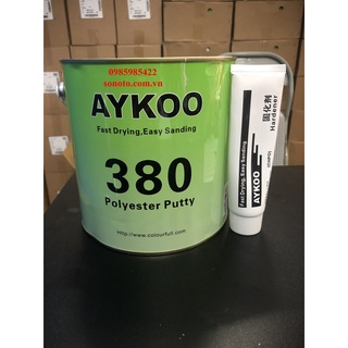 BỘT - BẢ MATIT TRÁM TRÉT KIM LOẠI - NHỰA ĐA DỤNG POLYESTER PUTTY YAKOO-AYKOO 380 4KG SONQUANGPHU422