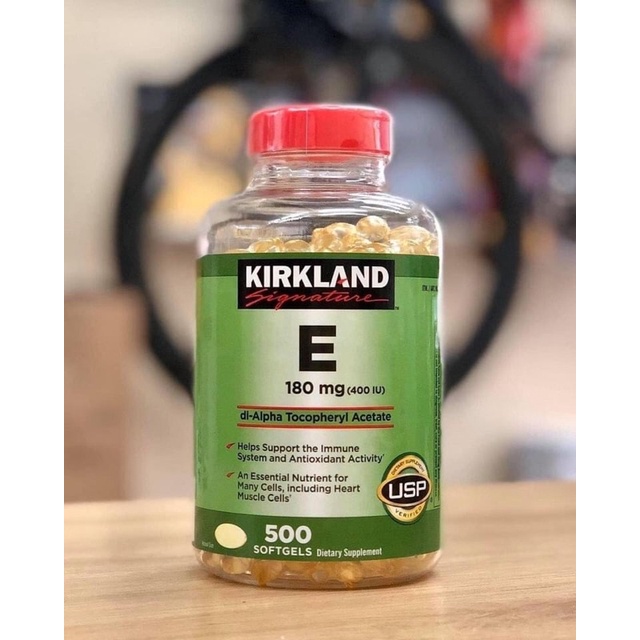 Viên uống bổ sung Vitamin E Kirkland Signature 500 viên _ Hàng Mỹ chính hãng