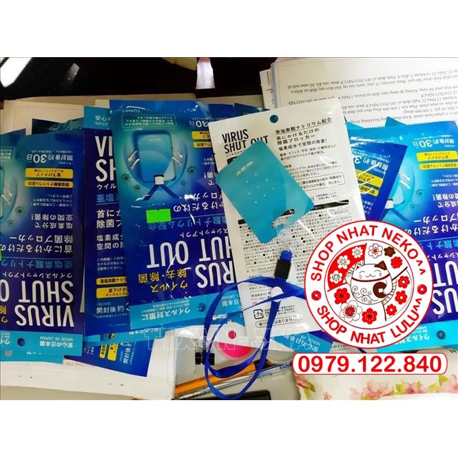 Thẻ đeo diệt khuẩn TOAMIT SHUT.OUT Nhật Bản 30 ngày