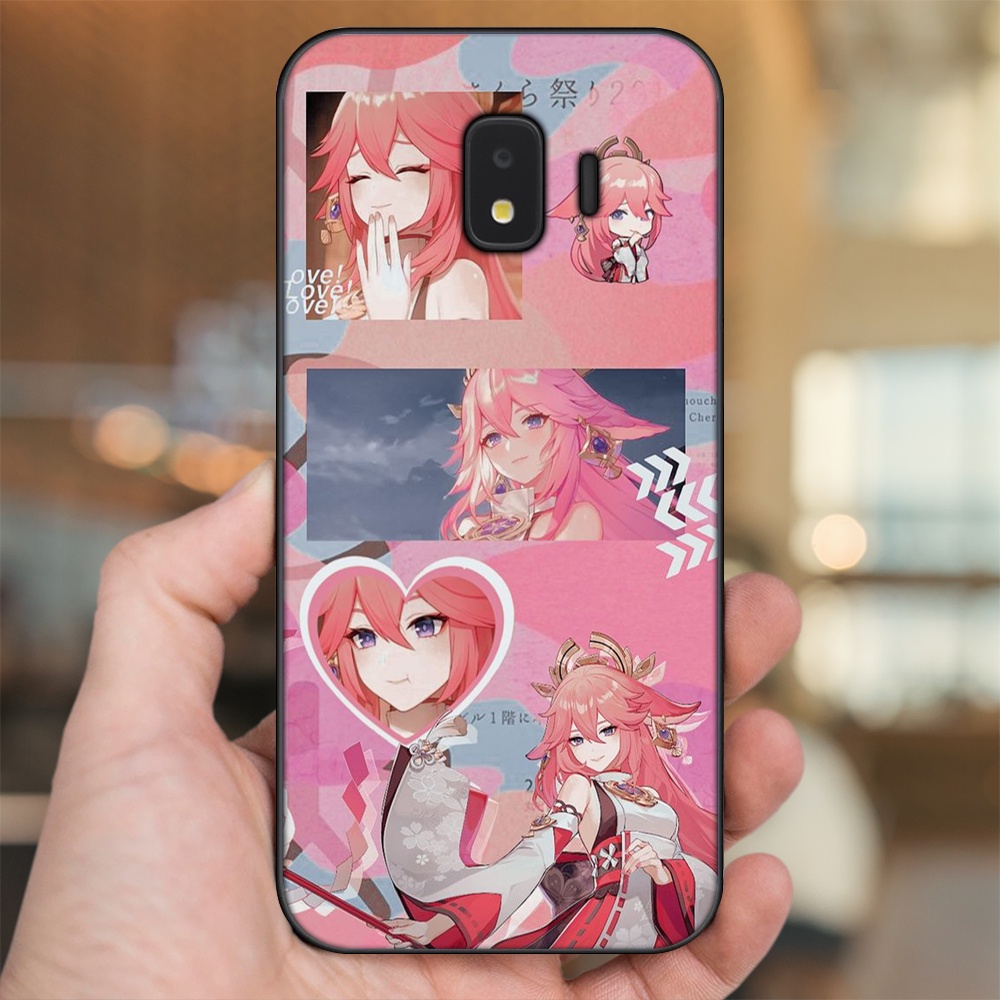 Ốp lưng Samsung J2 Core, J2 Pro 2018 viền đen in hình Yae Miko Genshin Impact