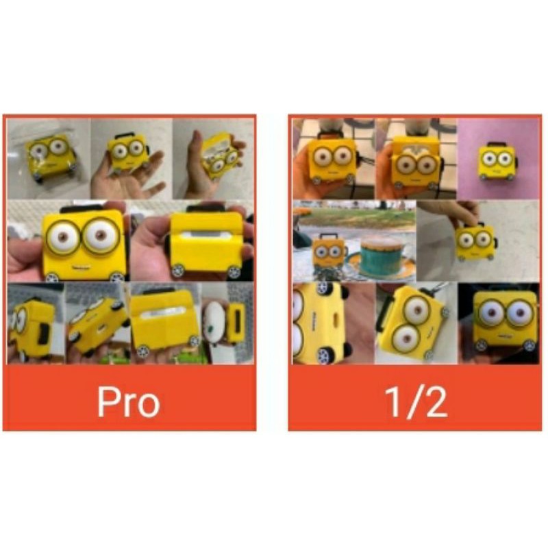 (Order 10 ngày) Case bảo vệ Airpods Pro/1/2 vali homer simpsons/ máy ảnh instax Minion vàng