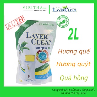Nước rửa chén bát hữu cơ organic Layer Clean túi 2L Tiết kiệm