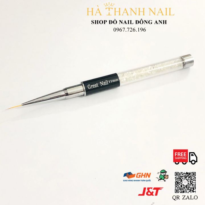 Cọ Nét Cán Đá Cao Cấp B281 Có 3 Sizes 6mm , 9mm , 12mm , Cọ Vẽ Nail Chuyên Dụng Lông Mềm Mượt