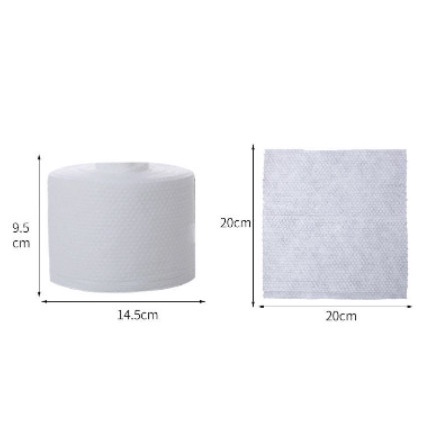 Khăn lau mặt dùng 1 lần Hatsu cuộn 40 khăn, Khăn lau mặt siêu mềm, thấm hút cực tốt