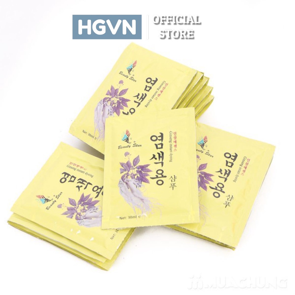 Dầu Gội Thảo Dược HGVN Nhuộm Đen Tóc Beauty Star Hàn Quốc (30ml)