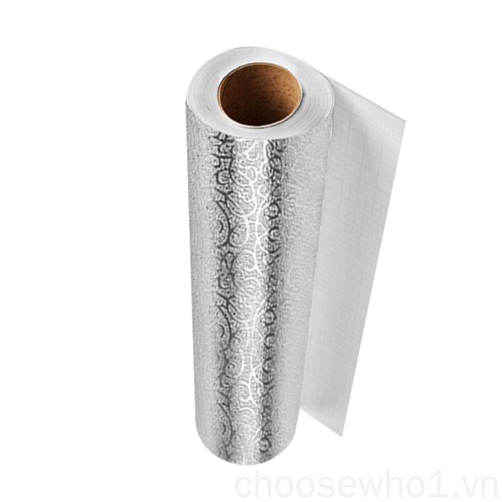 1 cuộn giấy nhôm dán tường chống dầu tự dính cho nhà bếp