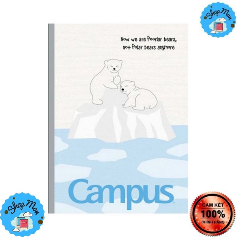 Vở kẻ ngang có chấm 80 trang Polar Bears CAMPUS - 2021 Cưng xỉu