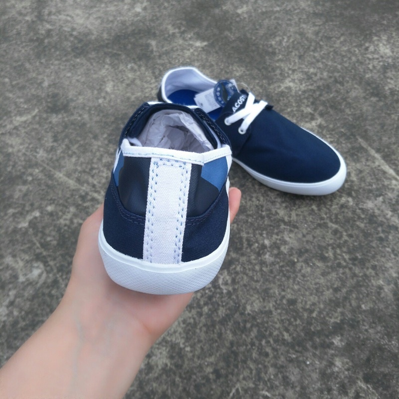 Giày lười vải cho nam thương hiệu Lacoste cao cấp thiết kế đế siêu nhẹ