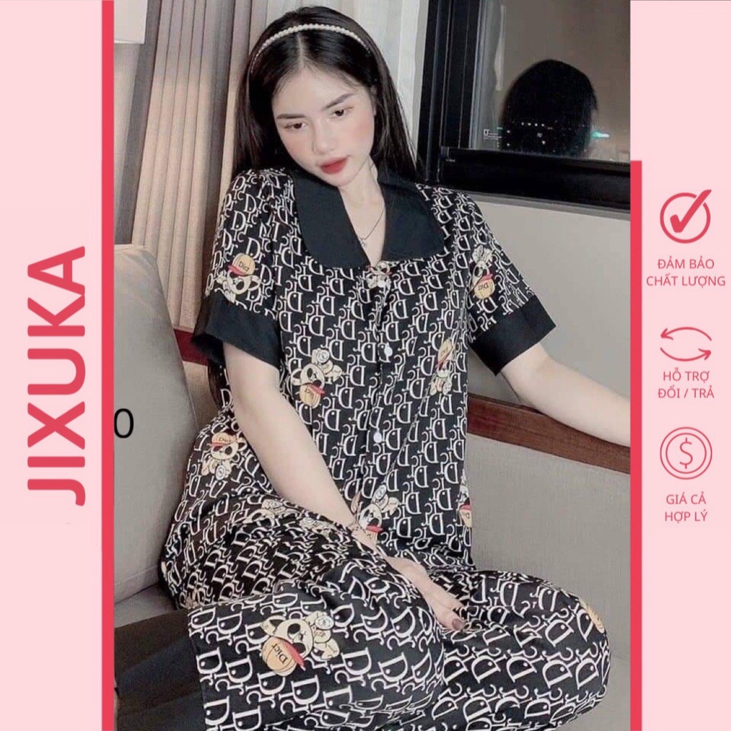 Đồ pijama nữ cổ sen cộc tay cao cấp nhiều mẫu mã - Jixuka Shop