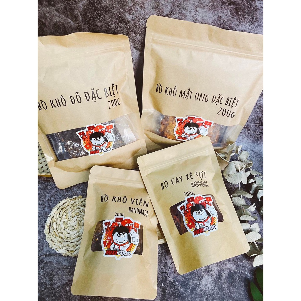 [HN - CHÍNH HÃNG] Bò khô đỏ đặc biệt, MIXIFOOD tuyệt phẩm thịt bò chất lượng cao, túi 200G SIÊU NGON - ĐẬM ĐÀ