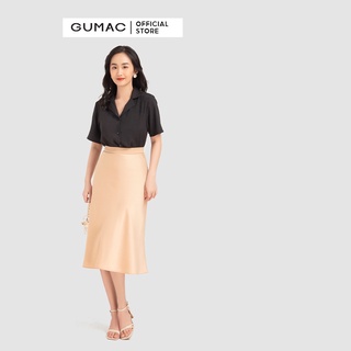 Váy lụa dây kéo sườn thời trang GUMAC VB12039