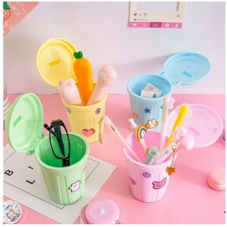 Thùng rác mini để bàn cắm bút đựng đồ