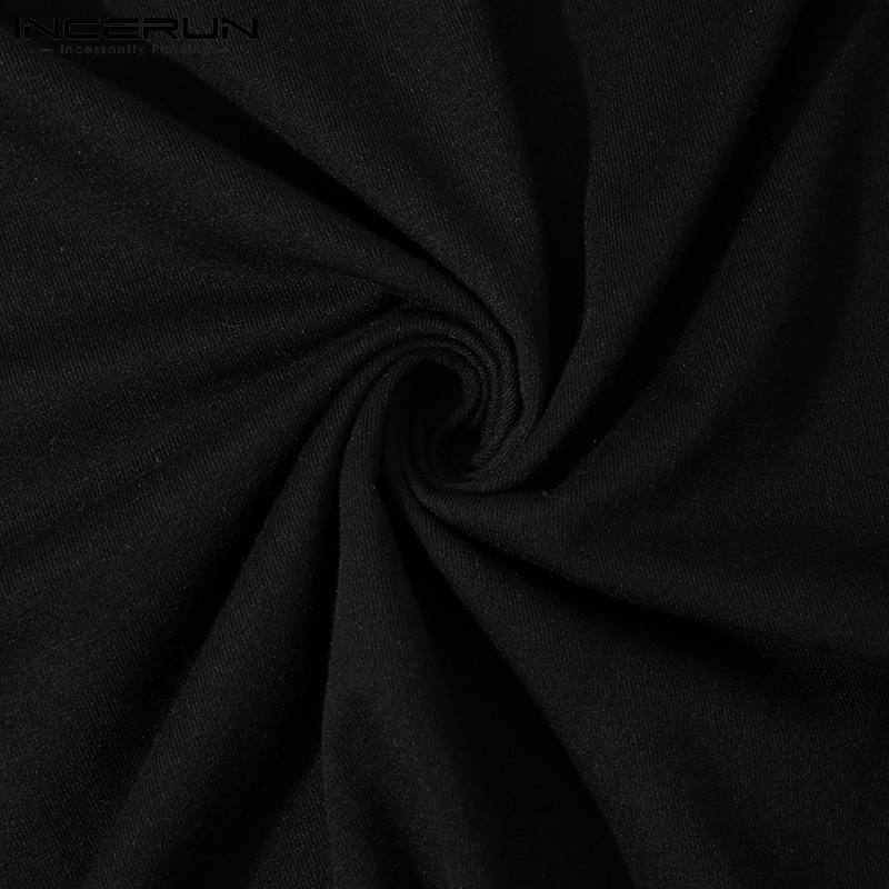 Áo thun INCERUN ba lỗ màu trơn thời trang mùa hè cho nam