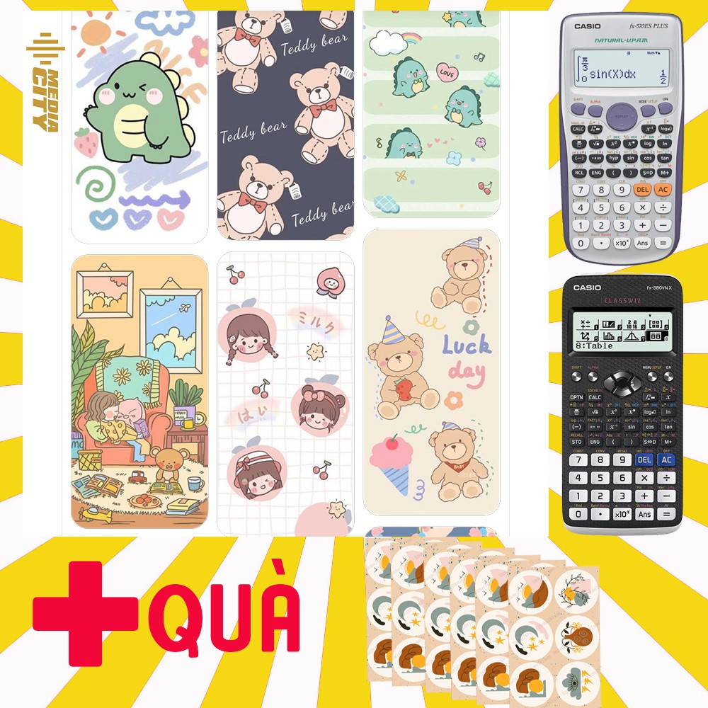 Miếng decal dán máy tính cầm tay casio/vinacal có in hình theo yêu cầu