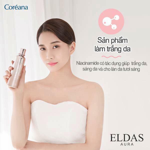 Serum tế bào gốc Eldas Aura Coreana Shine Gold Pearl Premium Peptide chai 100ml tinh chất tế bào gốc eldas aura